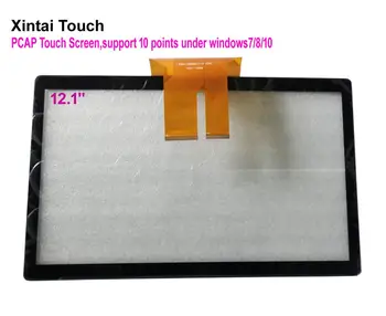 Transport Gratuit! 12.1 Inch Ecran Tactil Capacitiv Panel Kit USB Multi-Touch Ecran Suprapunere Kit