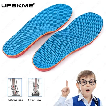 UPAKME Nou 3D Ortezare Tălpi de Picioare Plate Pentru copii Și Copii Suport Arc plantar Pentru X-Picioarele Copilului Pantofi Ortopedici Picior de Îngrijire