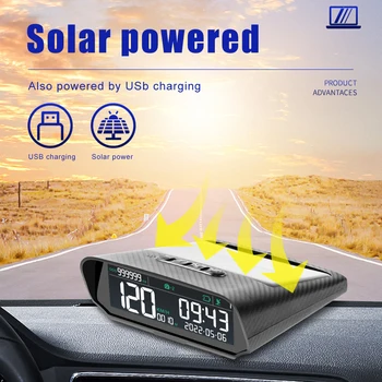 X100 Solare Auto GPS HUD Head-up Display LCD Display Parbriz Proiector Digital Vitezometrul contorul de parcurs Altitudine Depășirea vitezei de Alarmă