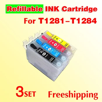en-gros 3set T1281 T1282 T1283 T1284 refillable cartuș de cerneală compatibile pentru SX420W SX425W SX435 445 +