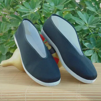 negru Chineză tradițională ambarcațiuni pantofi Beijing pânză pantofi Clasic Chinez Kung Fu Pantofi de wushu îmbrăcăminte spadasin cosplay