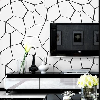 wellyu Modern minimalist în alb și negru non-țesute camera de zi dormitor hârtie de perete stil Nordic TV tapet de fundal